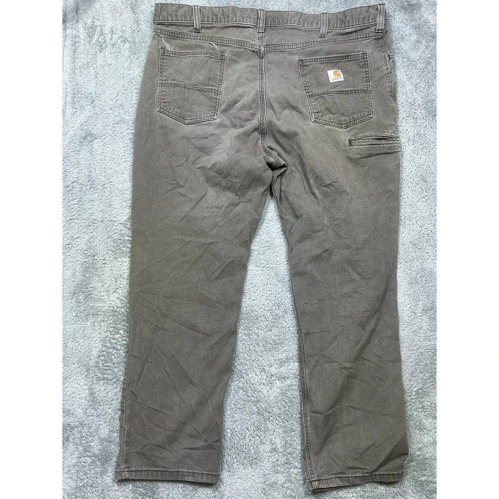 Carhartt Rugged Flex Relaxed Fit 5-Pocket Work Pants Jeans Men's 42x30 Gray SPOT